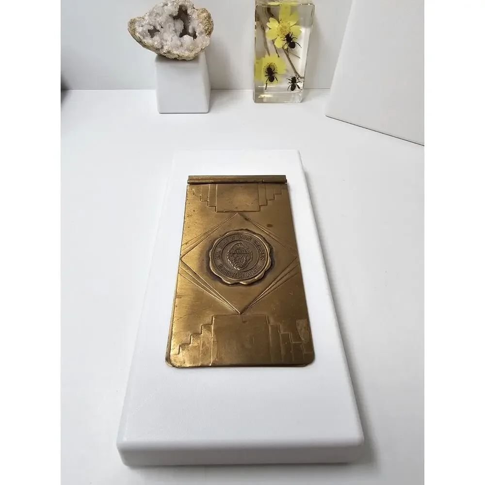 Vintage Sons of Union Veterans Bronze Notepad Holder